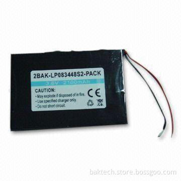 3.7V Rechargeable Li-ion 1S2P Battery with 2,100mAh Capacity